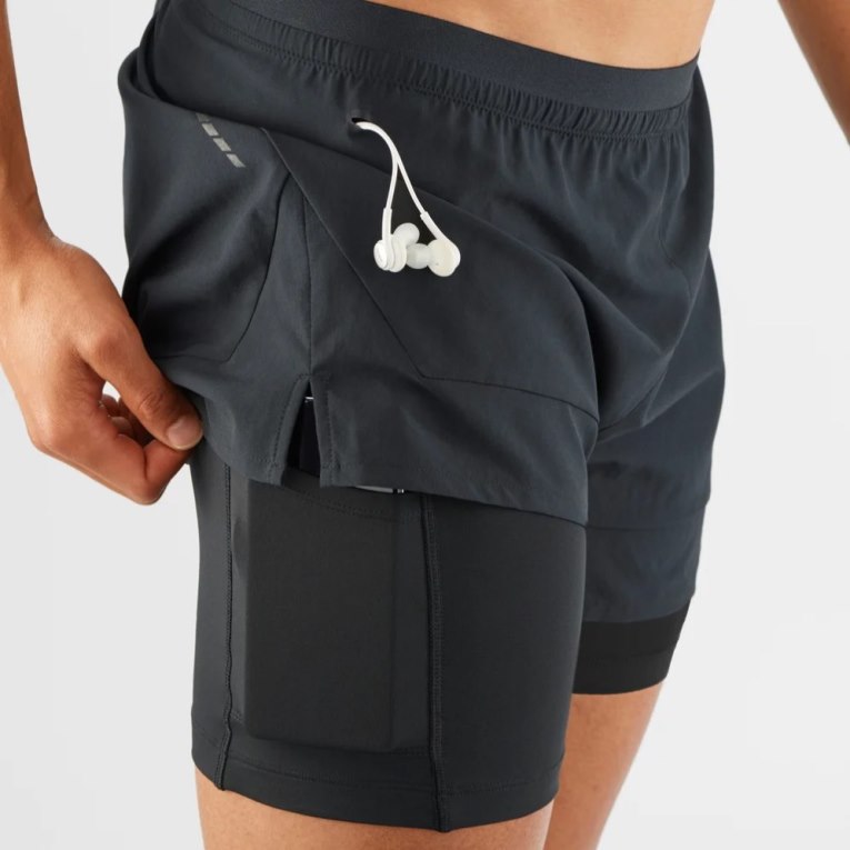 Bermudas Salomon Cross 2in1 Hombre Negros | MX UKCY763